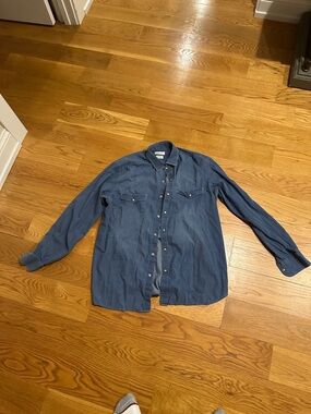 Massimo Dutti Blue Casual Button-Down Shirt